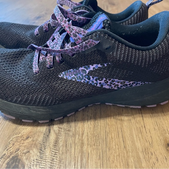 Brooks Black and Purple Athletic Shoes - Picture 2 of 4